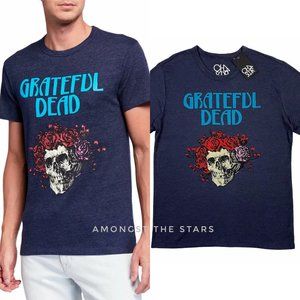 Chaser Grateful Dead Skulls & Rose Blue Band T-Shirt